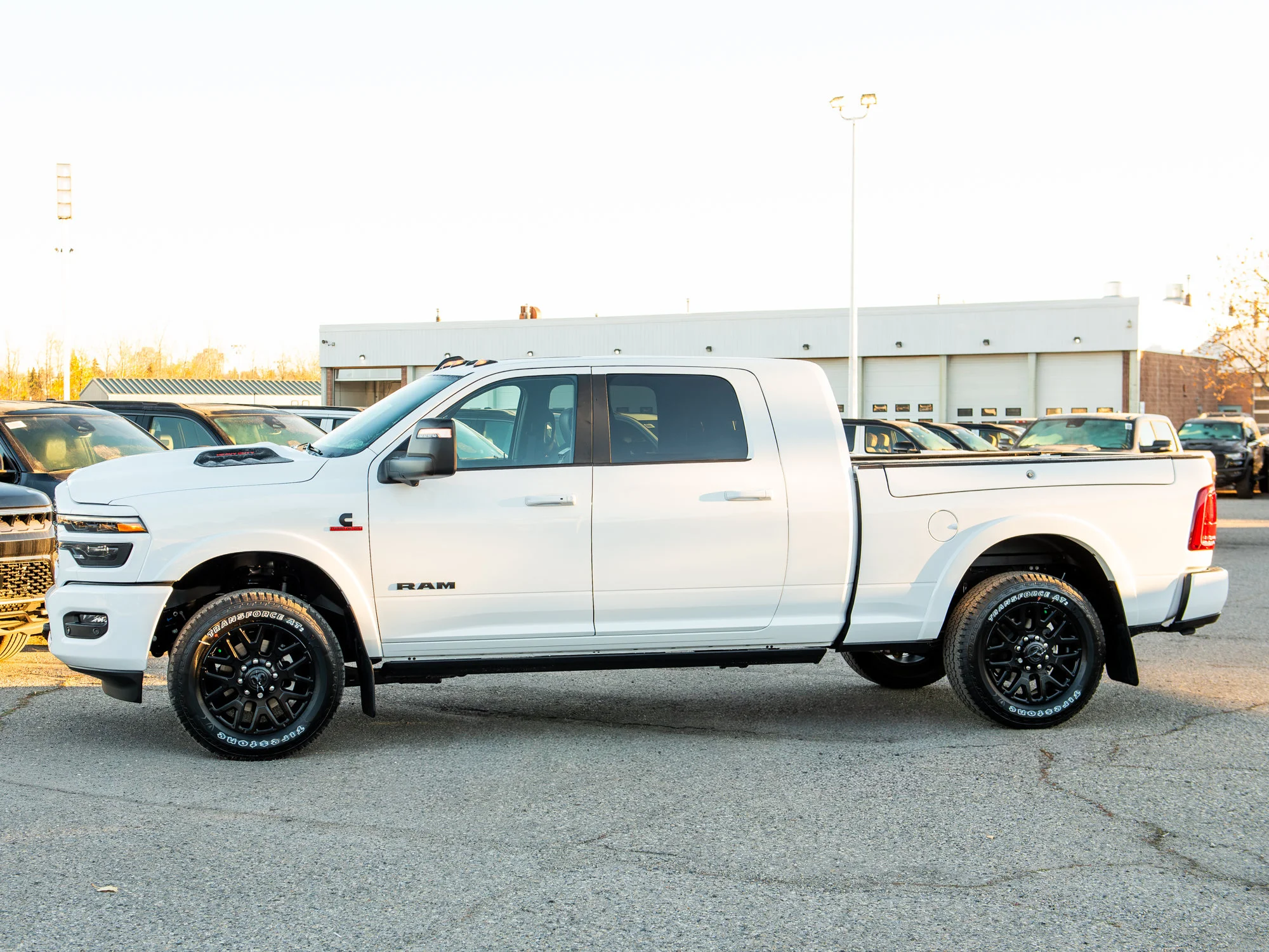 New 2027 White RAM Limited Night* Mega Cab 4x4, Sunroof, Passenger Screen, Ultra Premium Leather Seats image 2