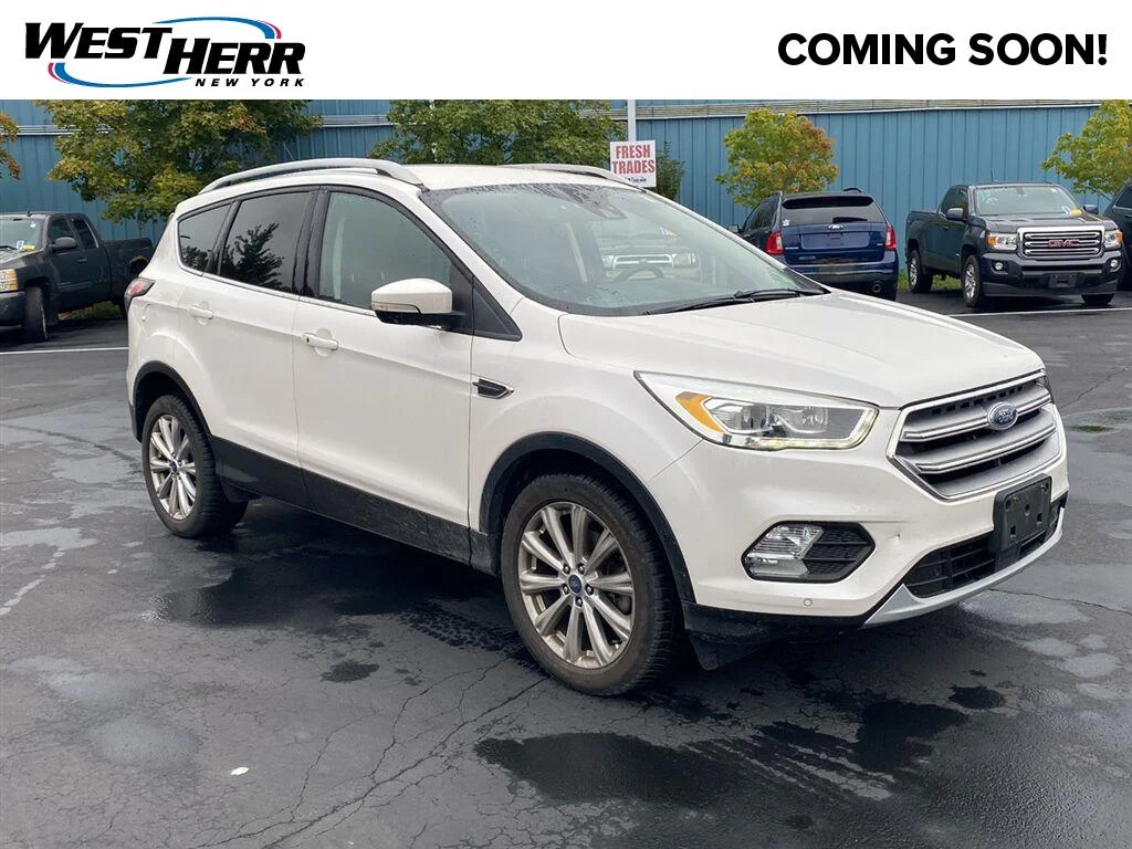Used 2017 White Platinum Tri-Coat Metallic Ford Titanium image 1
