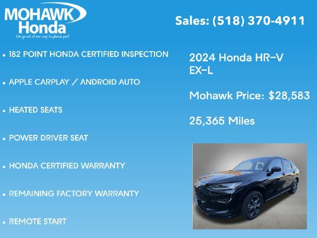 Certified Used 2024 Crystal Black Pearl Honda EX-L image 5