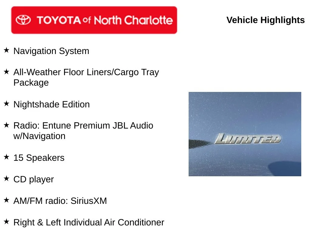Used 2019 Black Toyota Limited Nightshade image 5