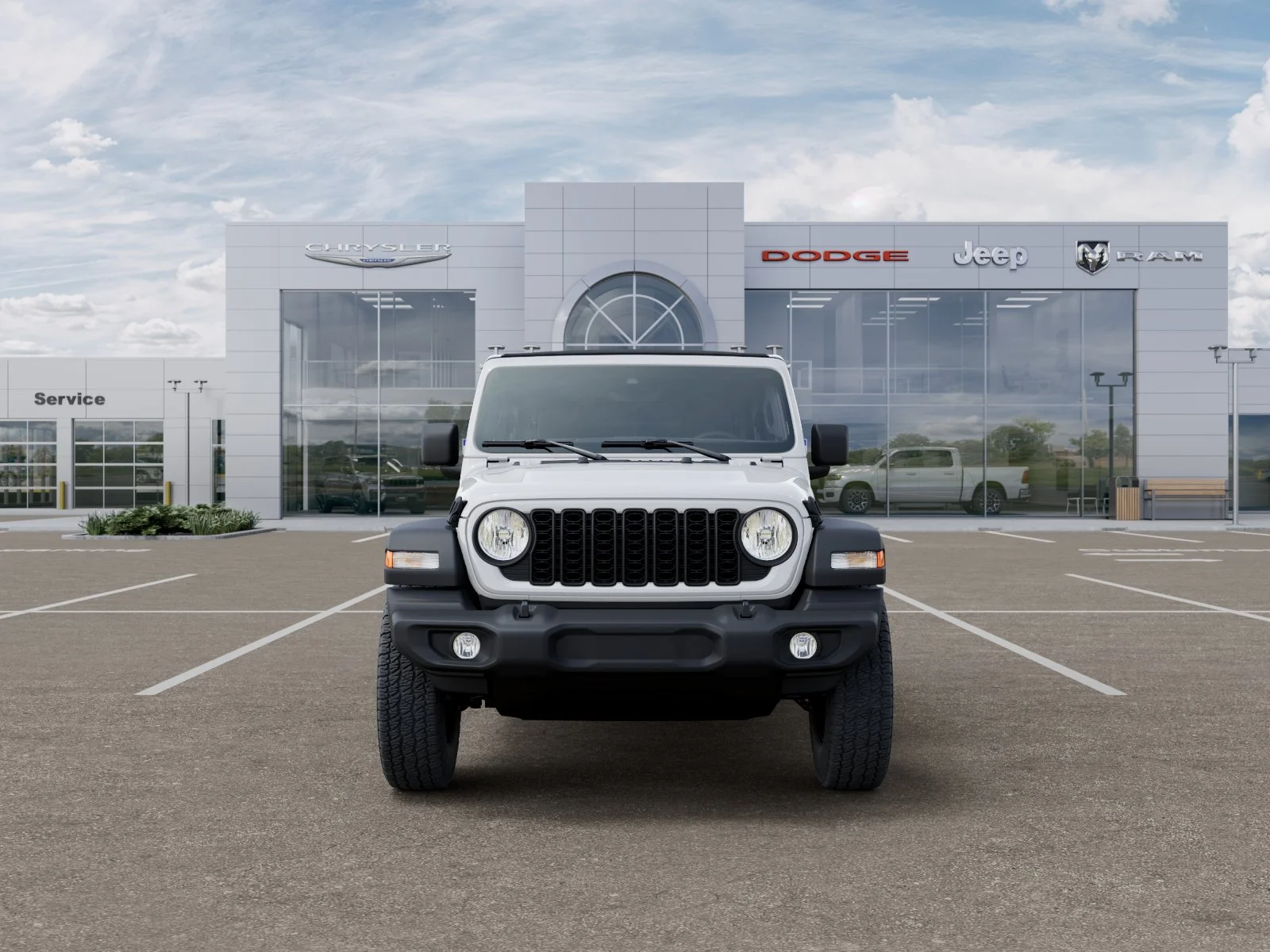 New 2026 Bright White Clear-Coat Exterior Paint Jeep Sport S image 35