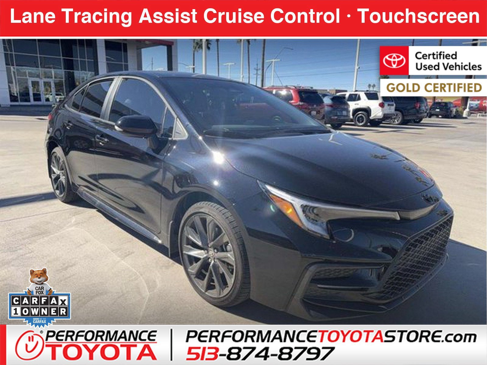 Certified Used 2026 Midnight Black Metallic Toyota SE image 1