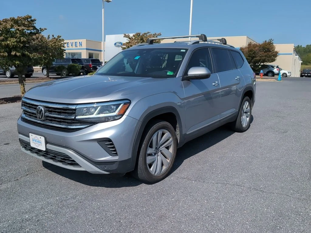 Certified Used 2021 Pyrite Silver Metallic Volkswagen SEL image 1