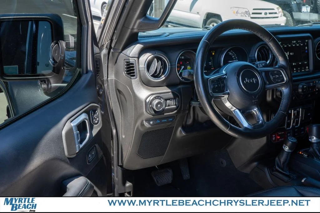 Used 2021 Granite Crystal Metallic Clearcoat Jeep Unlimited Rubicon 4xe image 16