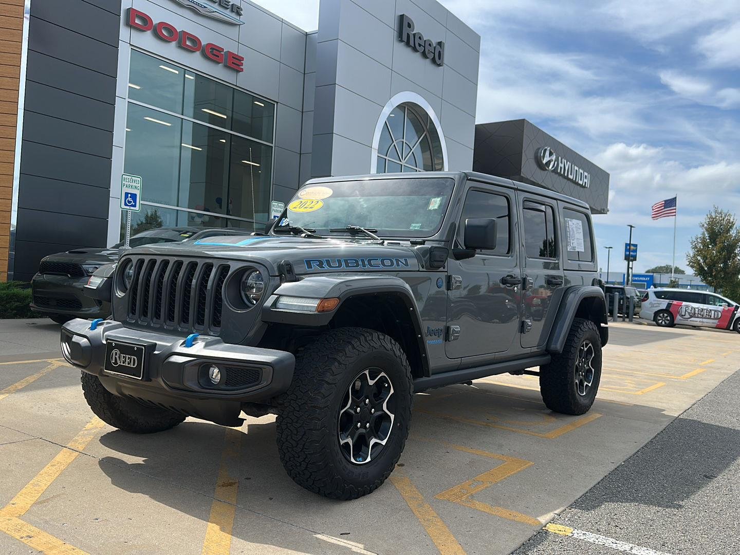 Used 2022 Sting-Gray Clearcoat Jeep Unlimited Rubicon image 1