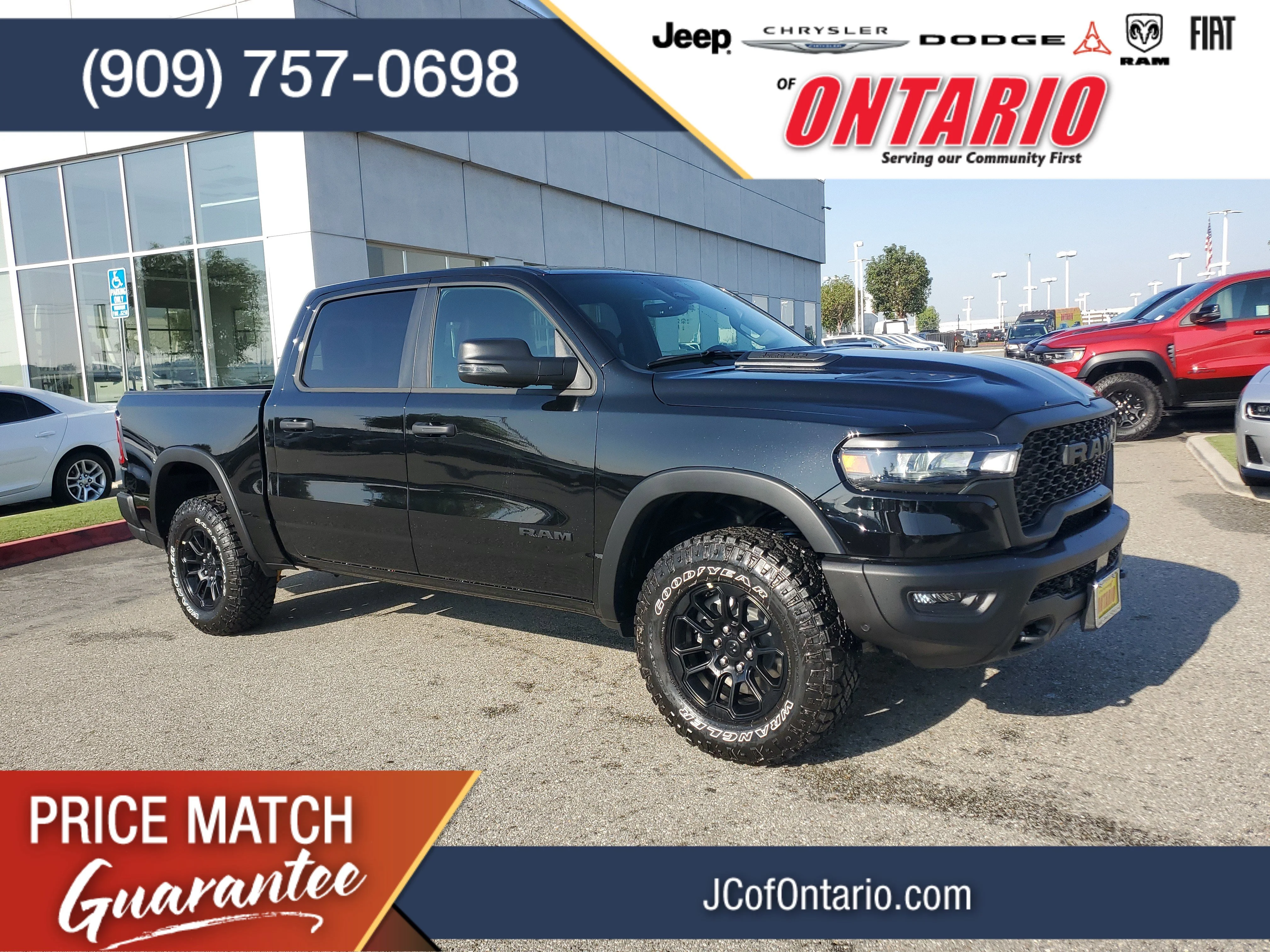 New 2026 Diamond Black Crystal Pearl-Coat Exterior Paint RAM Rebel image 1