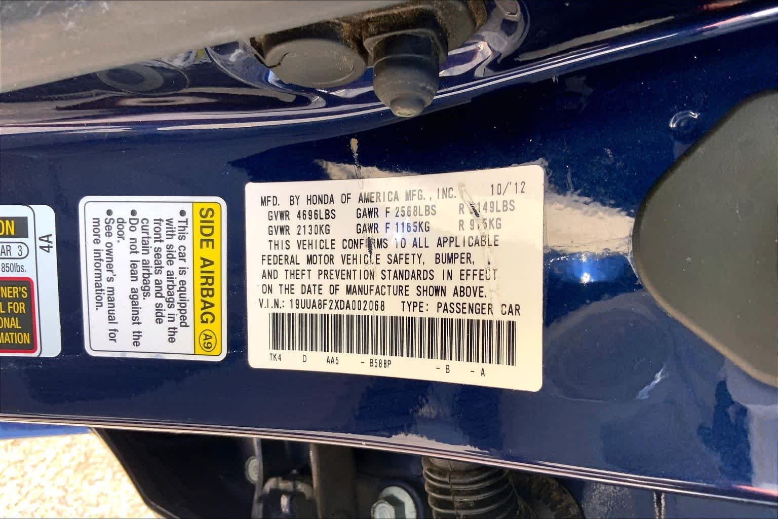 Used 2013 Fathom Blue Pearl Acura  image 28