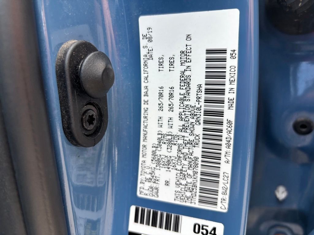 Used 2019 Blue Toyota TRD Off-Road image 10
