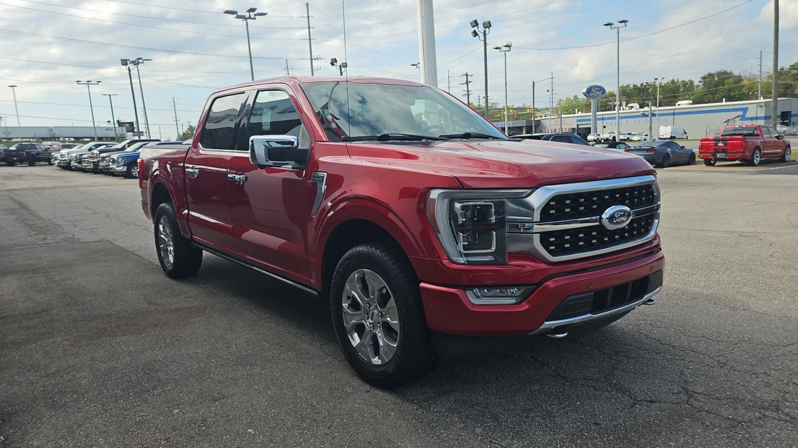 Used 2021 Red Ford Platinum 4WD image 6
