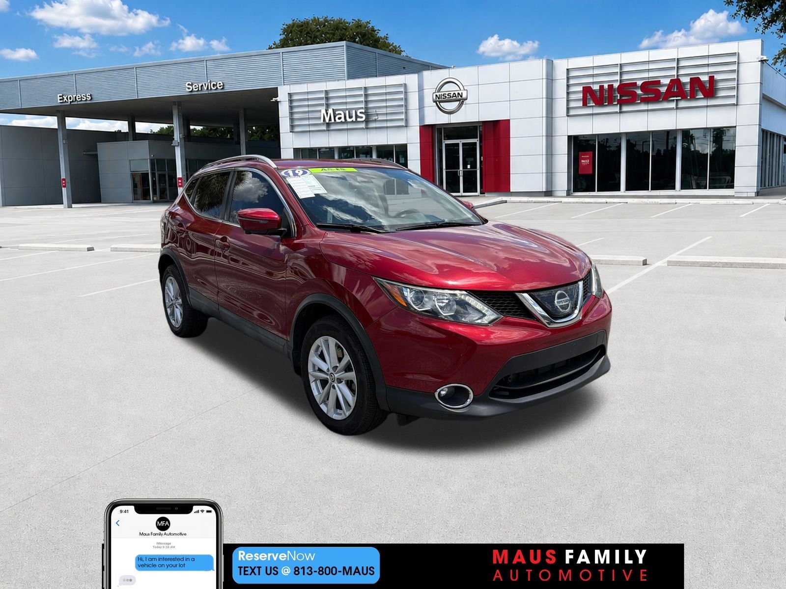 Used 2019 Red Nissan SV image 1