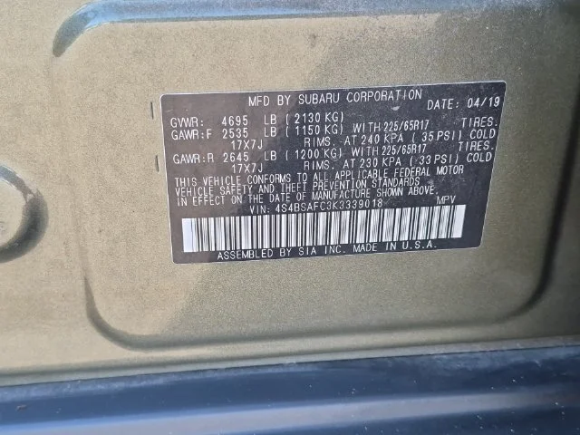 Used 2019 Green Subaru 2.5i Premium image 38