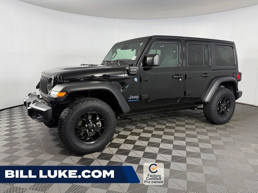 Certified Used 2025 Black Jeep Sport S 4xe image 1