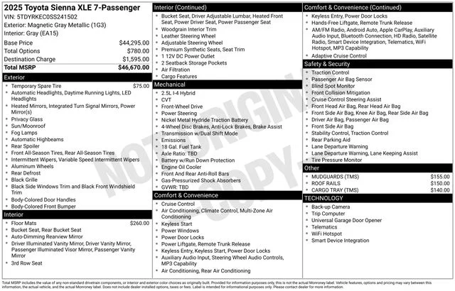 Used 2025 Gray Toyota XLE image 39