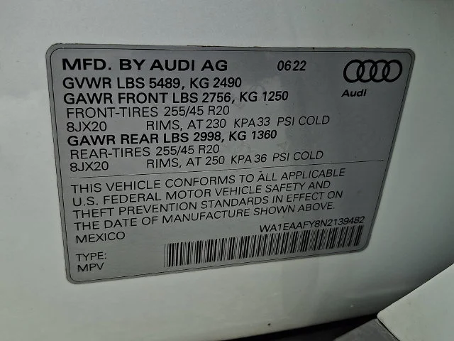 Used 2022 White Audi 45 S line Premium image 27