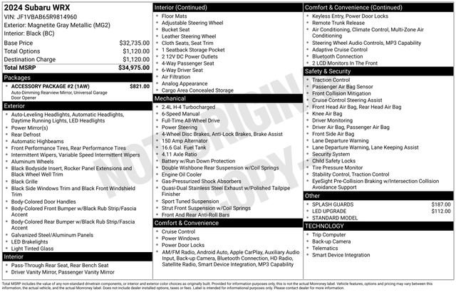 Used 2024 Gray Subaru Base image 28