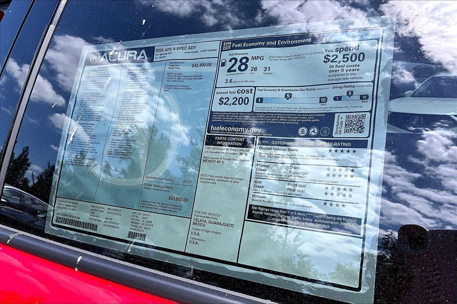 New 2026 Milano Red Acura w/A-Spec Advance Package image 22