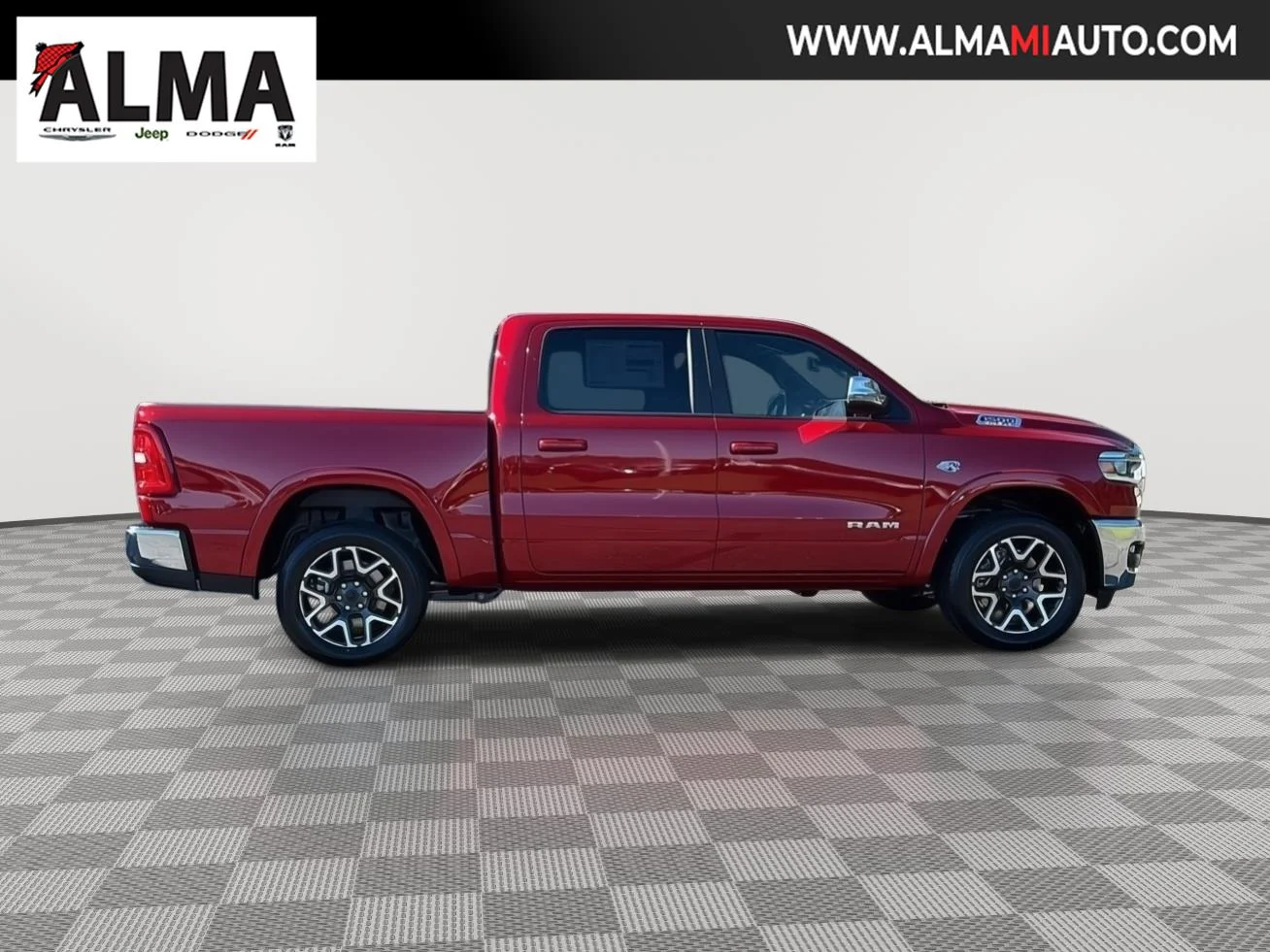 New 2027 Molten Red Pearl-Coat Exterior Paint RAM Laramie image 2