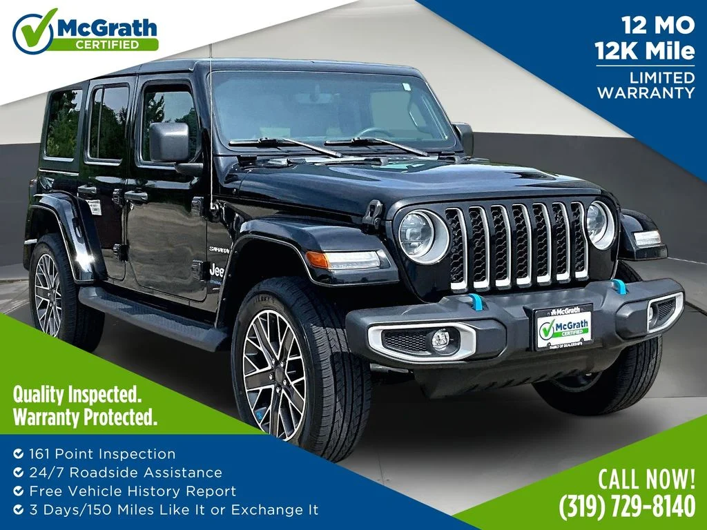 Used 2023 Black Jeep Sahara 4xe image 1