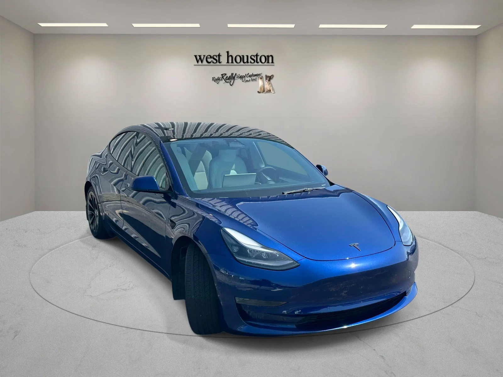 Used 2022 Blue Tesla RWD image 4