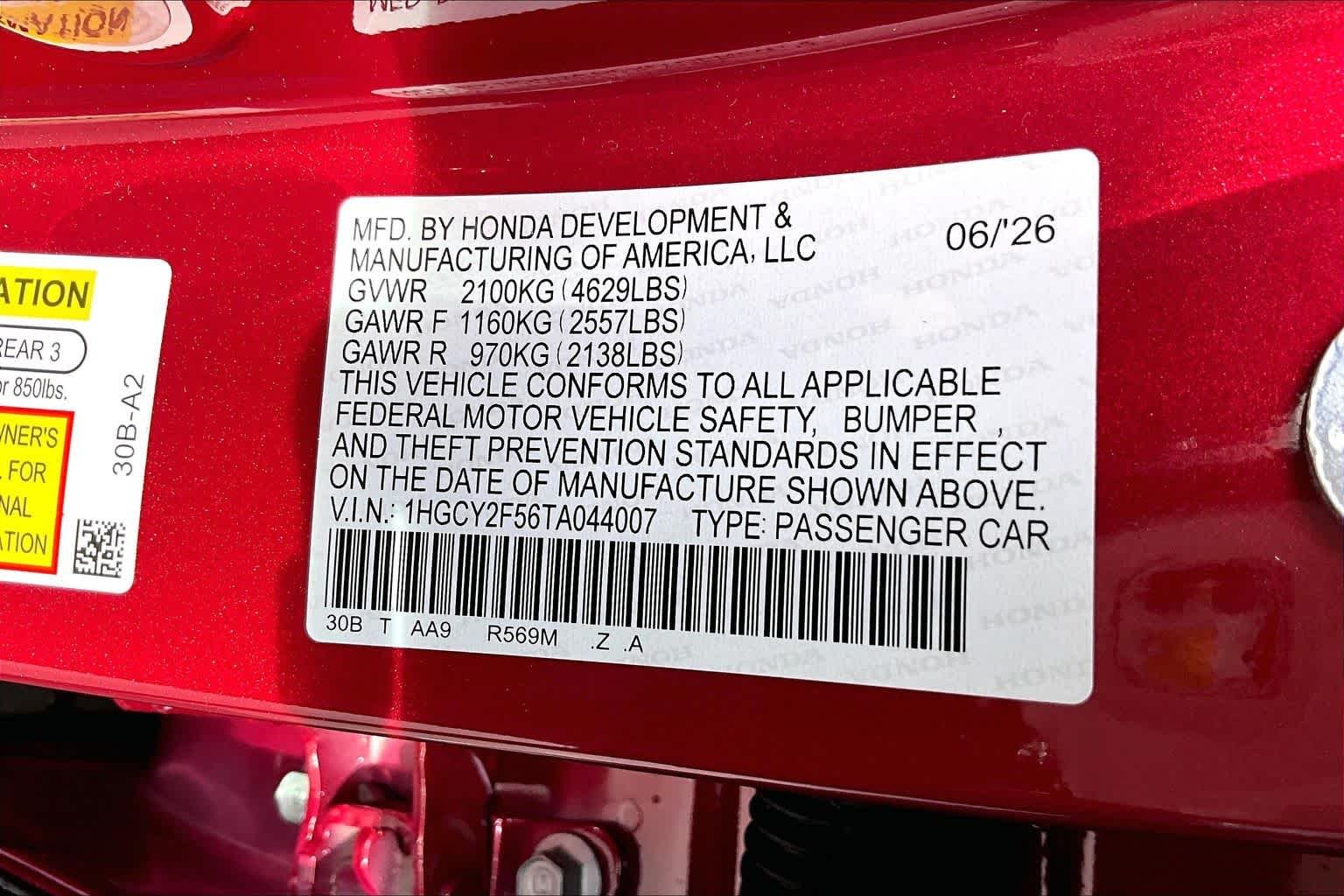 New 2026 Radiant Red Metallic Honda Sport image 18