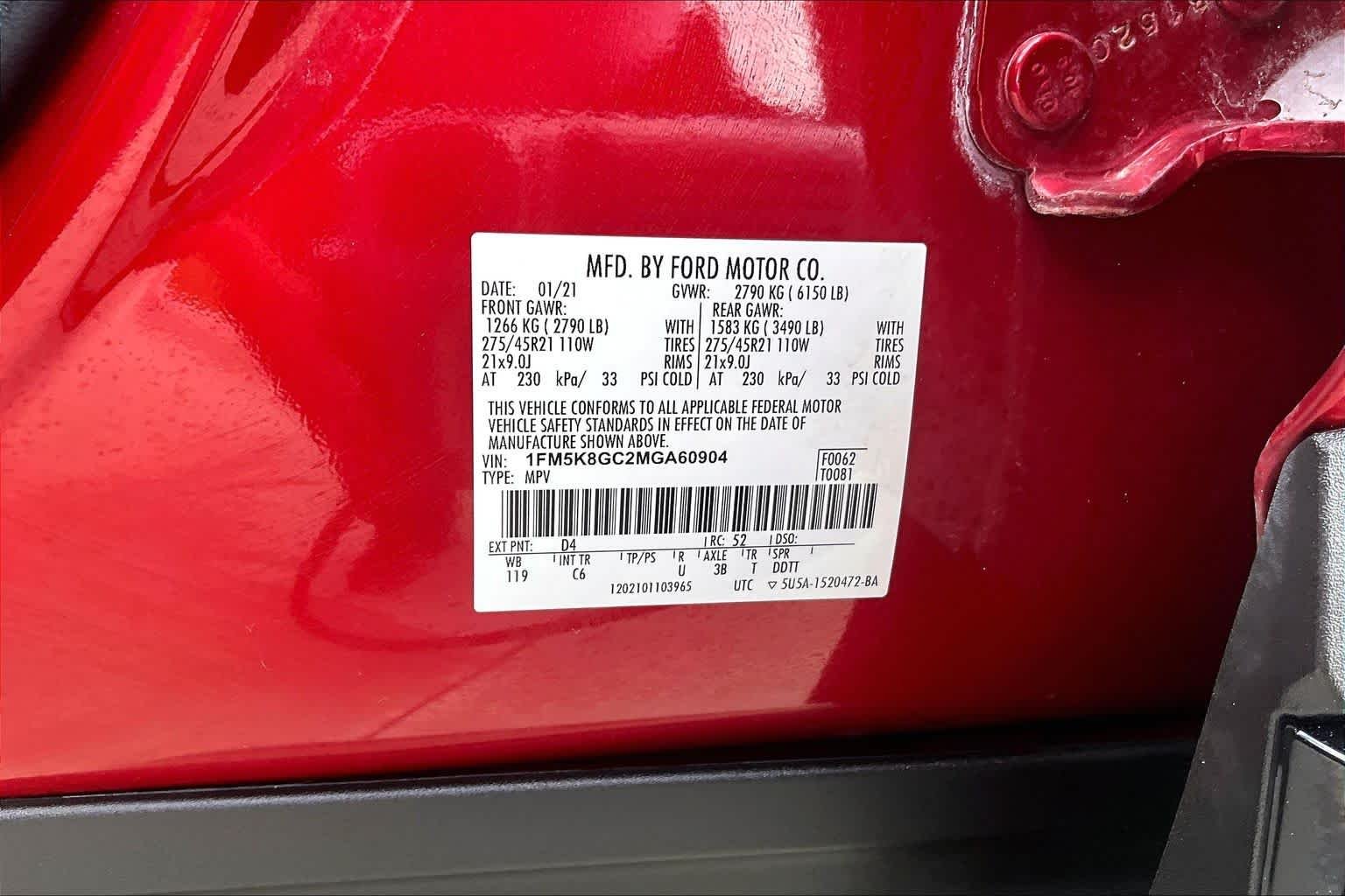 Used 2021 Rapid Red Metallic Tinted Clearcoat Ford ST image 34