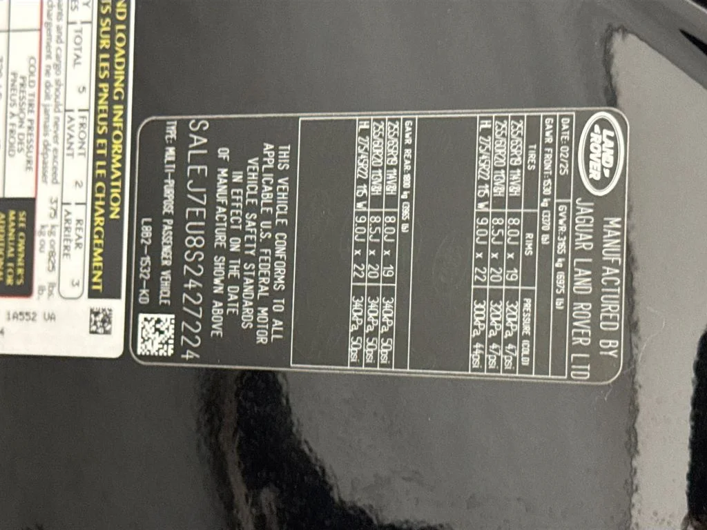 Certified Used 2025 Santorini Black Metallic Land Rover S image 33