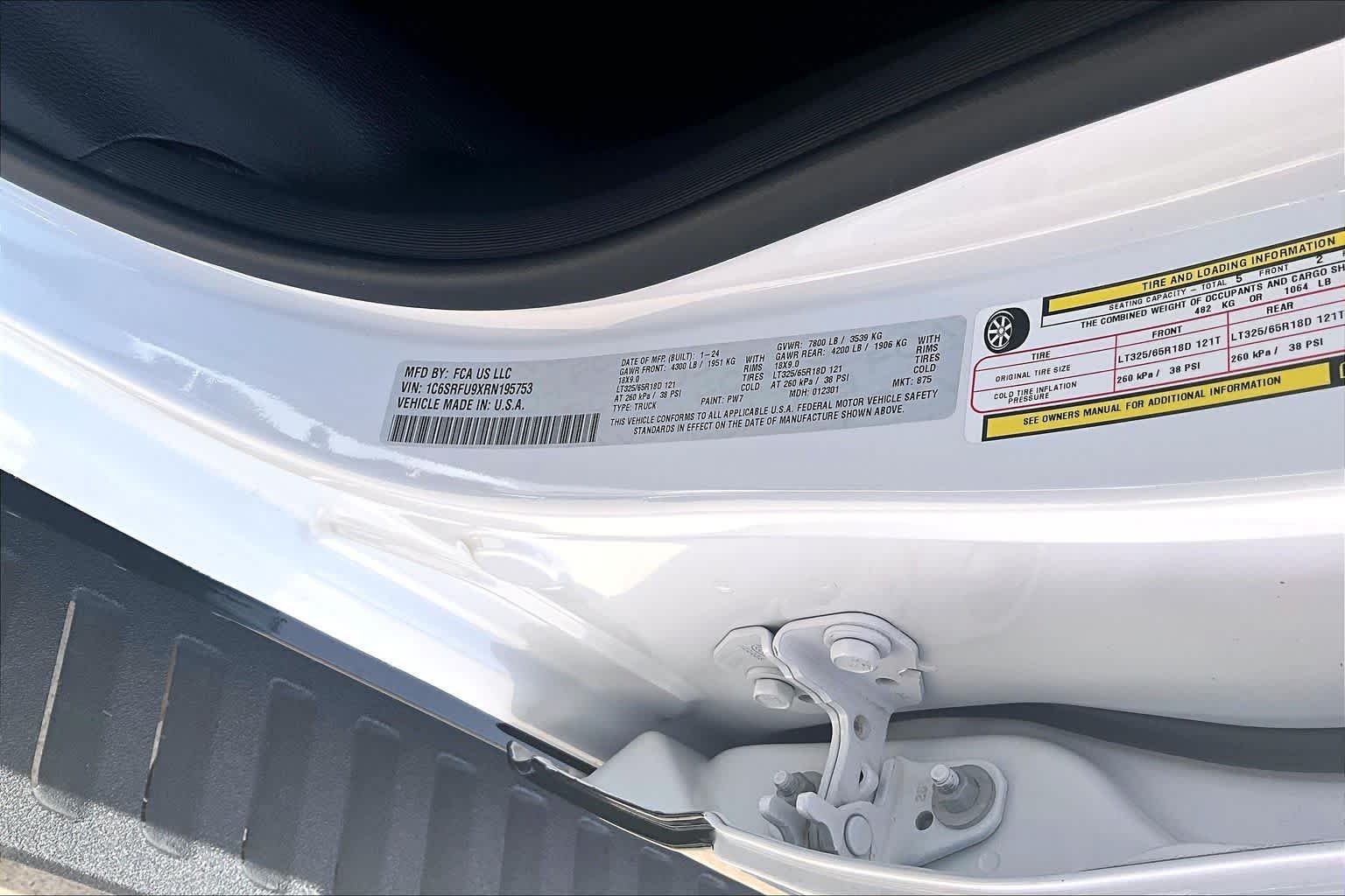 Certified Used 2024 Bright White Clearcoat Ram TRX image 42