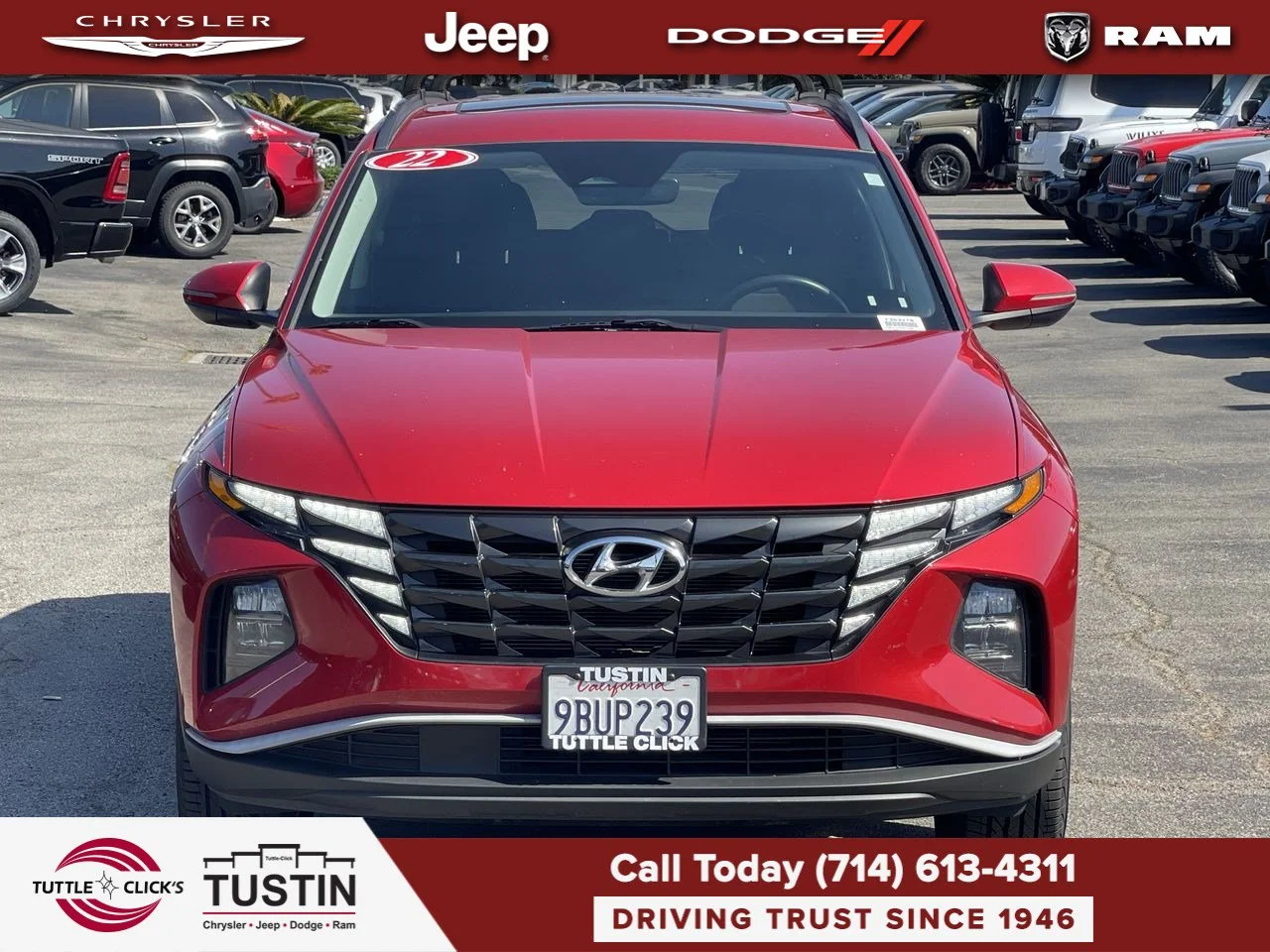 Used 2022 Calypso Red Hyundai SEL image 2