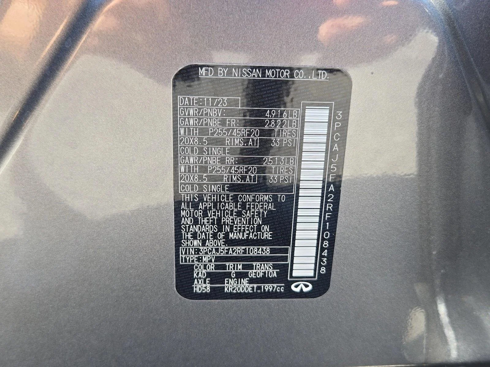 Used 2024 Graphite Shadow INFINITI SPORT image 15