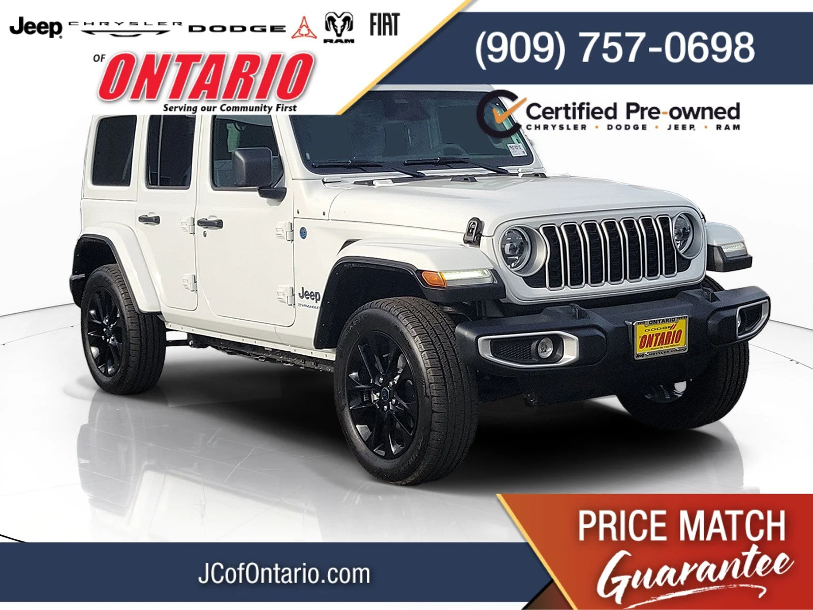 Certified Used 2025 White Jeep Sahara 4xe image 1