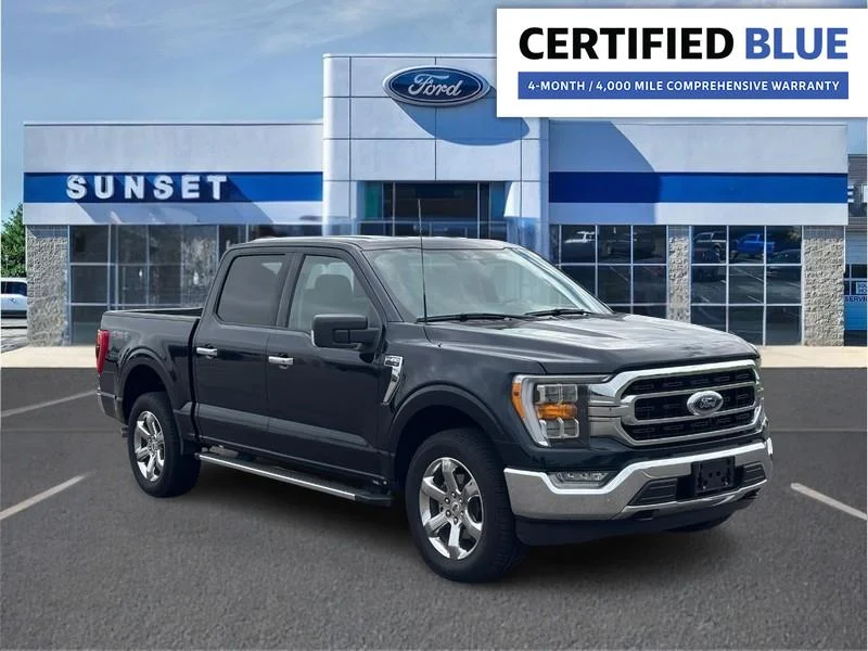 Used 2023 Antimatter Blue Metallic Ford XLT image 1