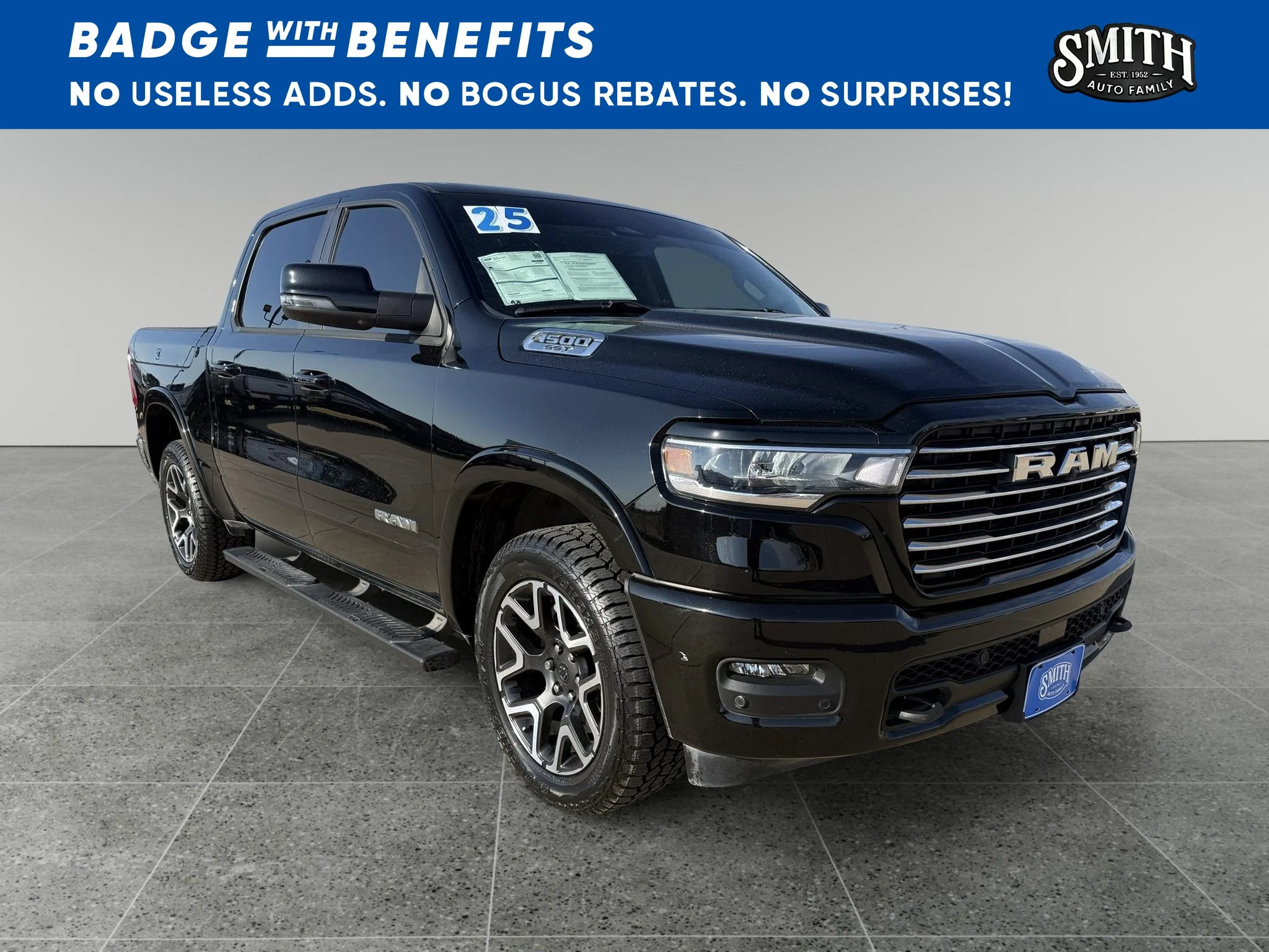 Used 2025 Diamond Black Ram Laramie image 1