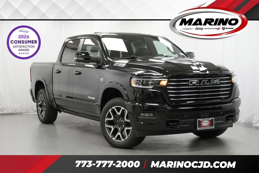 New 2027 Diamond Black Crystal Pearl-Coat Exterior Paint RAM Laramie image 1