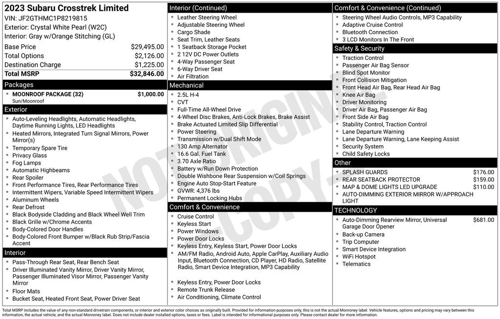 Certified Used 2023 White Subaru Limited image 10
