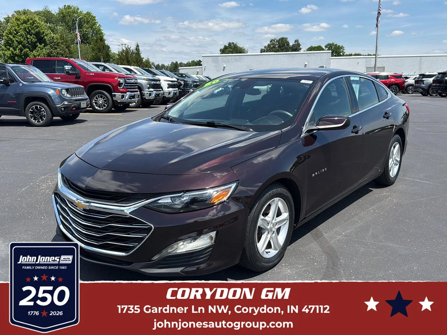 Used 2020 Black Cherry Metallic Chevrolet LS image 1