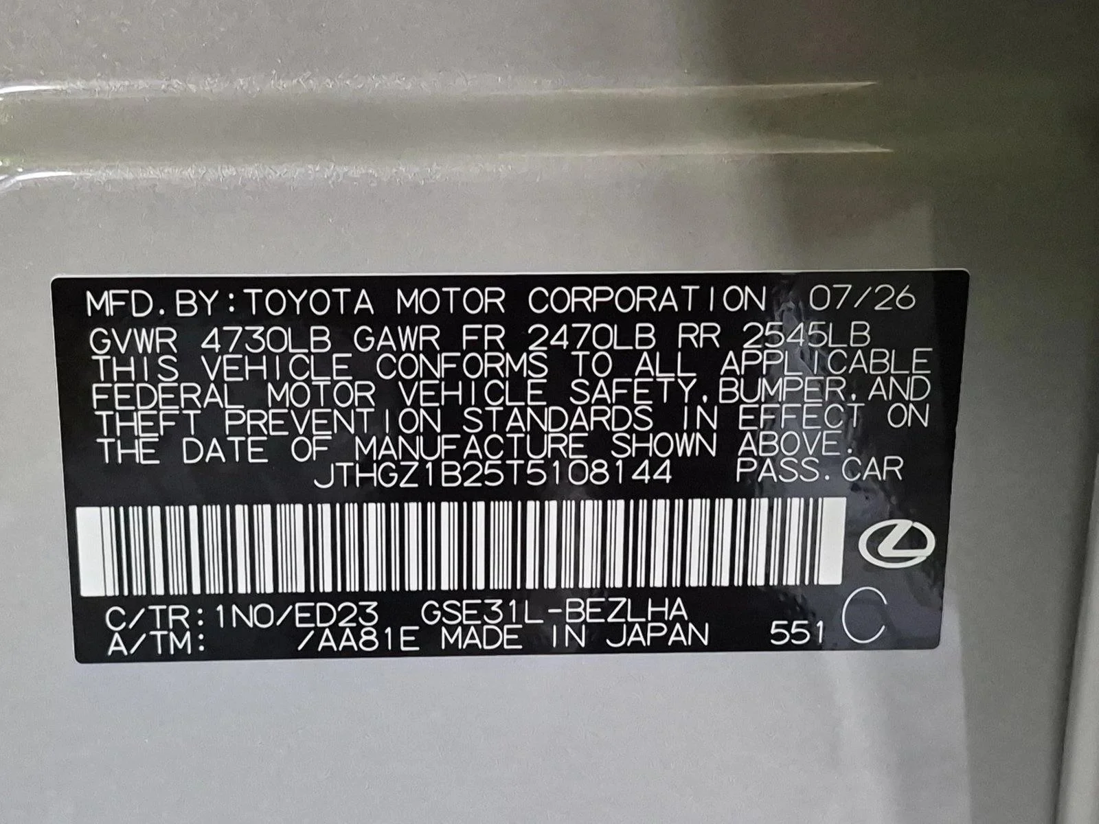 New 2026 Wind Lexus  350 F SPORT image 18