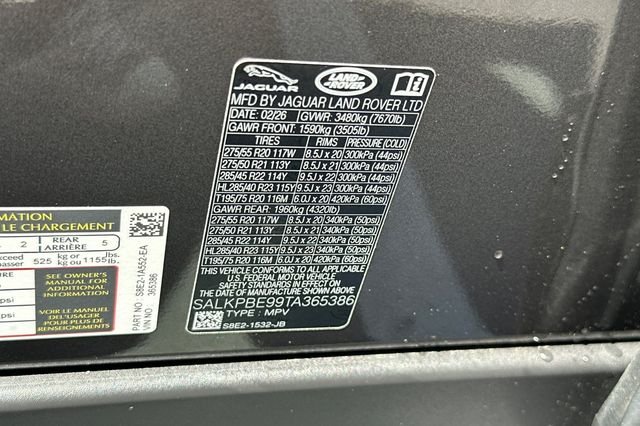 New 2026 Charente Grey Land Rover SE image 27