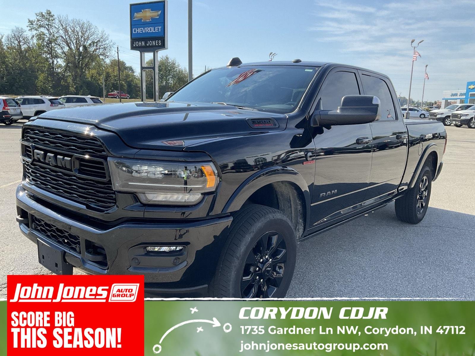 Used 2022 Diamond Black Crystal Pearlcoat Ram Limited image 1