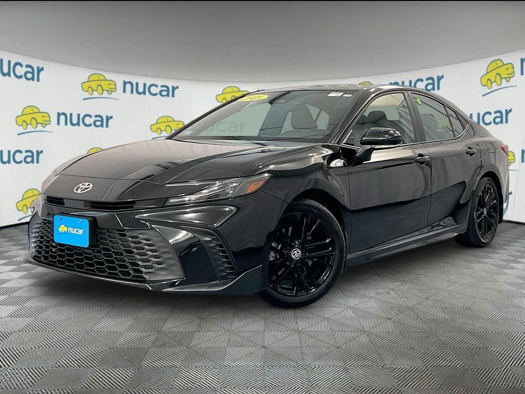 Used 2025 Midnight Black Metallic Toyota SE image 3