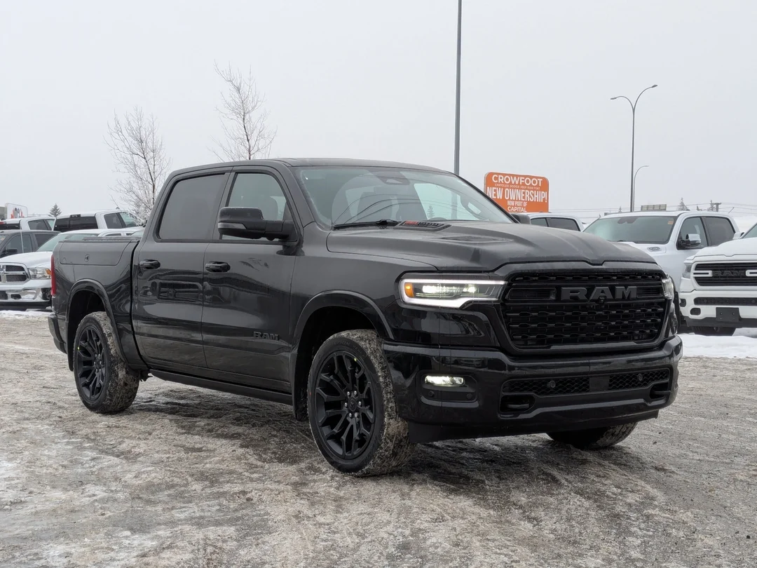 New 2026 Black RAM Limited - - Night Ed - Pano Sunroof - Hurricane HO Turbo - 14.4 Screen - Head-Up Display & More! image 2