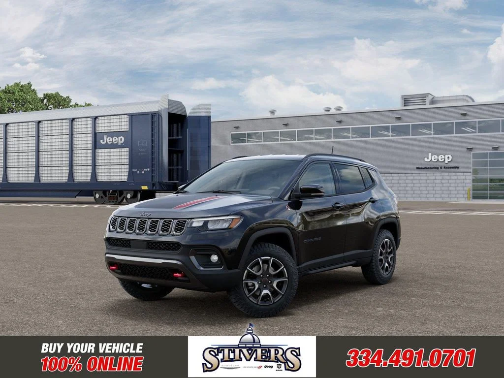 New 2026 Diamond Black Crystal Pearl-Coat Exterior Paint Jeep Trailhawk image 1