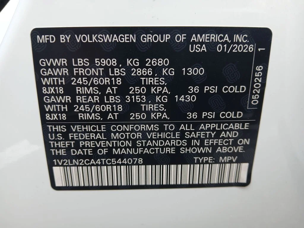 New 2026 White Volkswagen 2.0T SE image 28