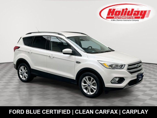 Used 2019 White Platinum Metallic Tri-Coat Ford SEL image 1