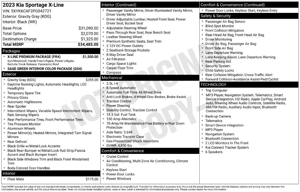 Used 2023 Gray Kia X-Line image 7