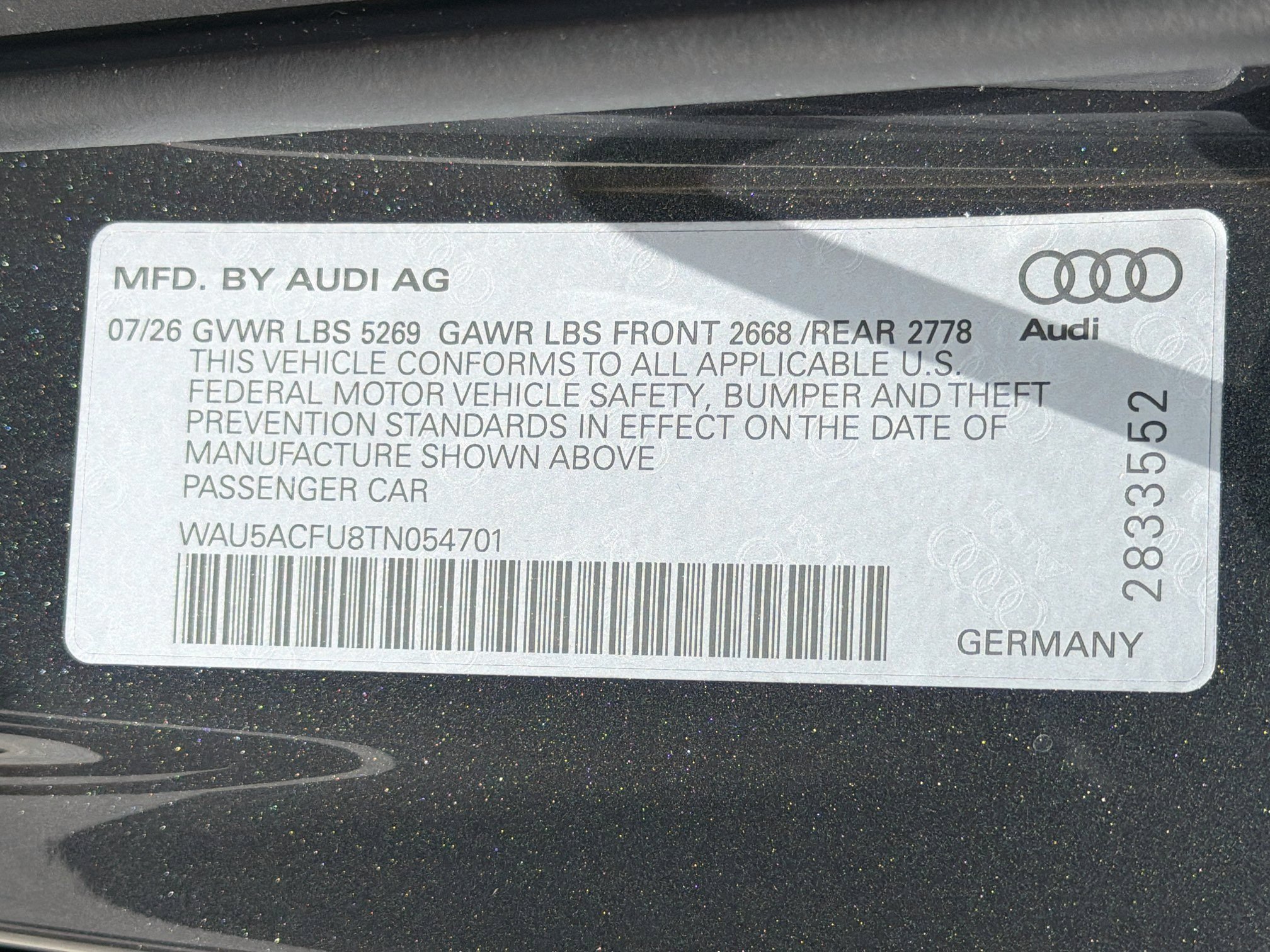 New 2026 Daytona Gray Pearl Effect Audi Premium Plus image 43