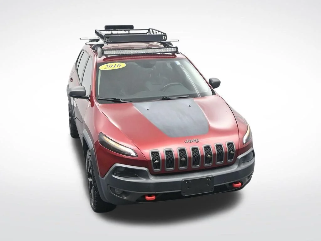 Used 2016 Deep Cherry Red Crystal Pearlcoat Jeep Trailhawk image 25