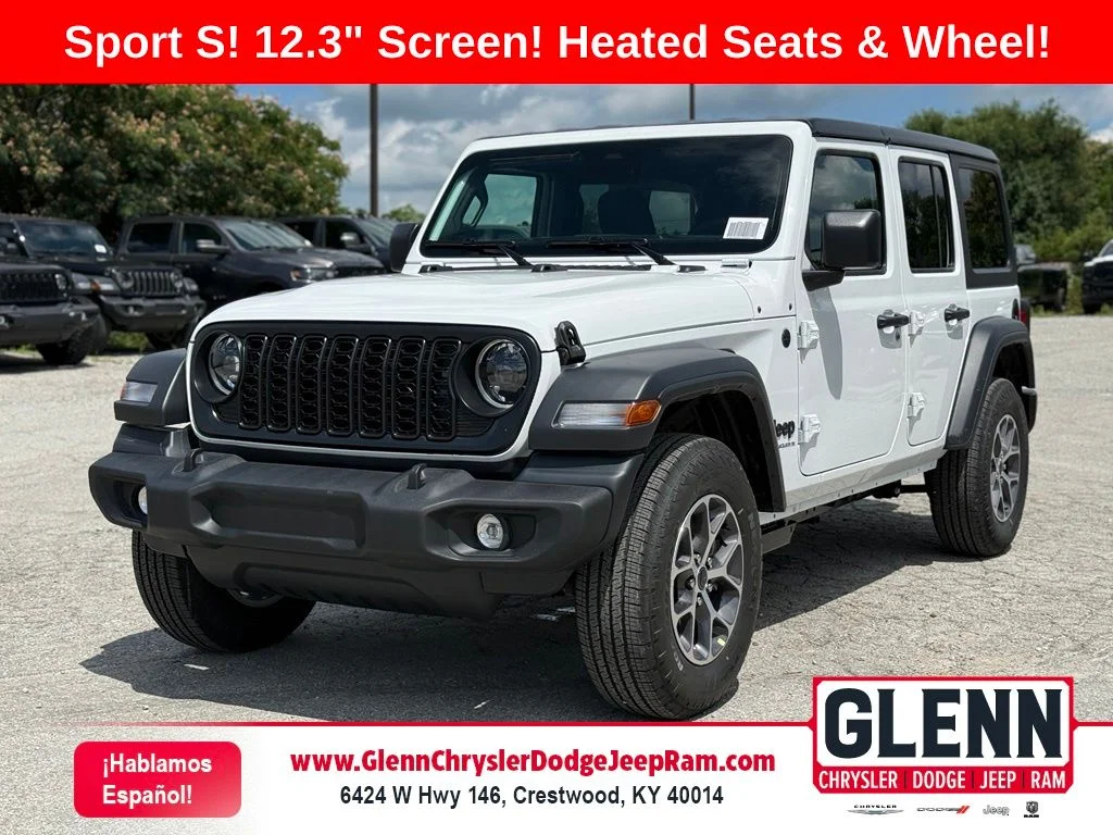New 2026 Bright White Clear-Coat Exterior Paint Jeep Sport S image 1