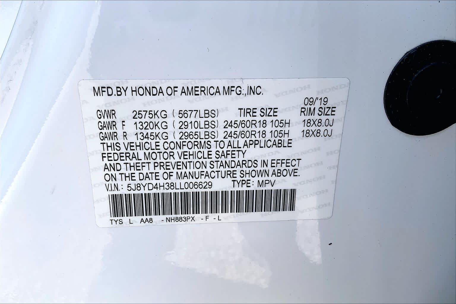 Used 2020 Platinum White Pearl Acura  image 33