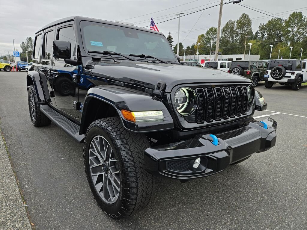 Used 2024 Black Clear Coat Jeep High Altitude 4xe image 7