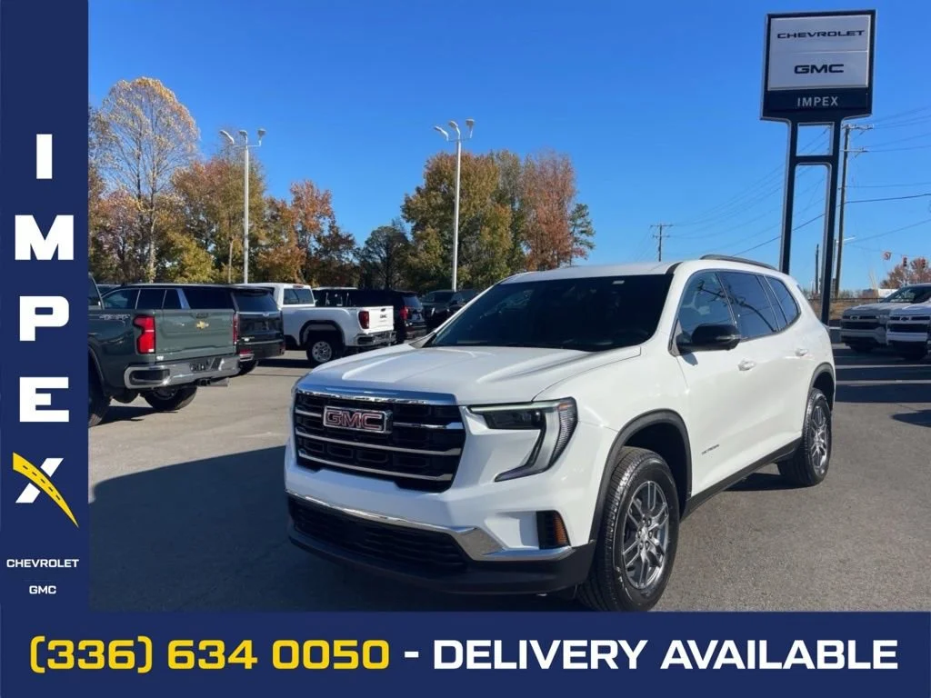 Summit White 2025 GMC Acadia Elevation AWD SUV / Crossover Four-Wheel Drive